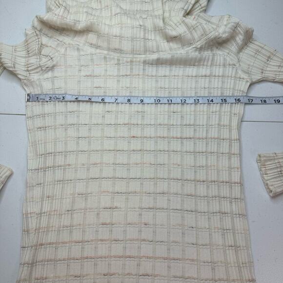 We The Free Snowbunny Girlfriend Ribbed Top Women's XLarge Ivory Long‎ Sleeve - Picture 7 of 9